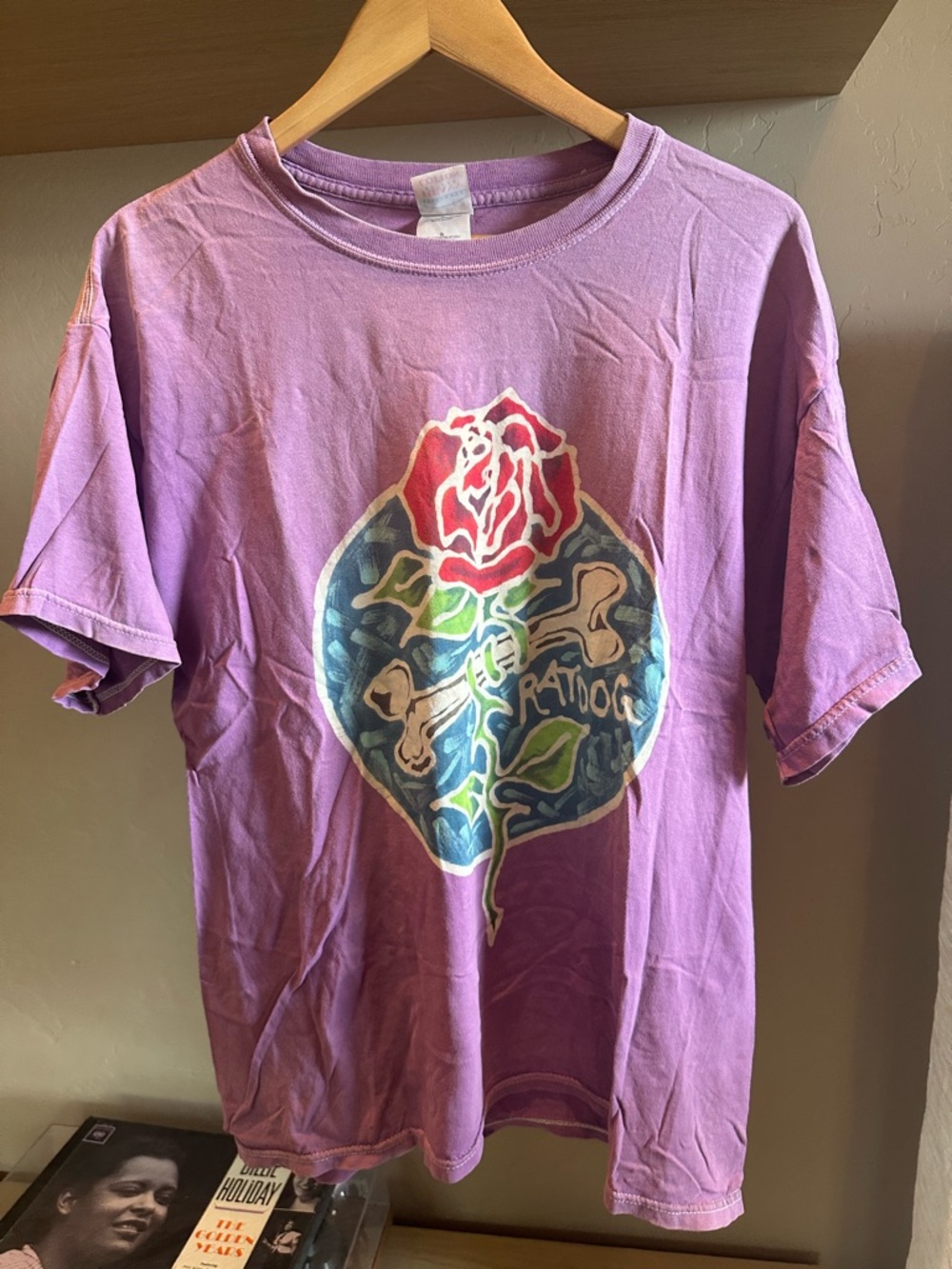 “Rat Dog” Vintage Band Tee with Rose/Bone Motif
